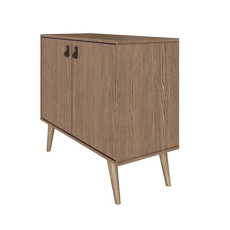 Manhattan Comfort Amber 1-Shelf Engineered Wood Accent Cabinet in Natural