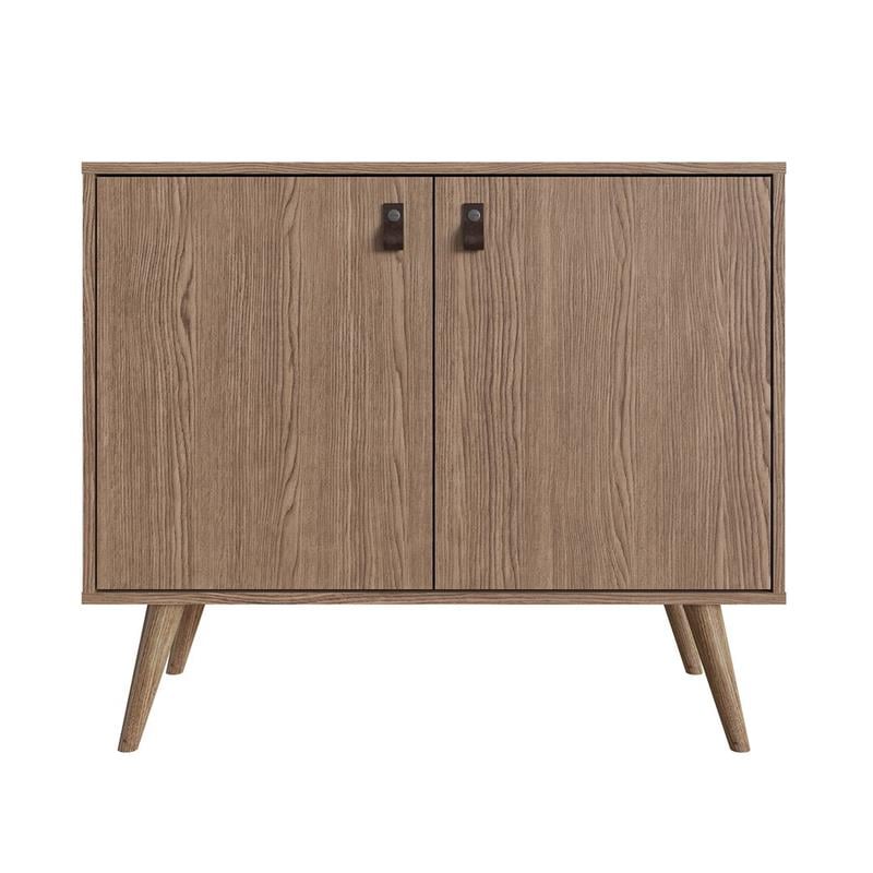 Manhattan Comfort Amber 1-Shelf Engineered Wood Accent Cabinet in Natural