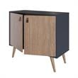 Manhattan Comfort Amber 1-Shelf Engineered Wood Accent Cabinet in Blue/Natural