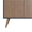 Manhattan Comfort Amber 1-Shelf Engineered Wood Accent Cabinet in Blue/Natural