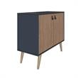 Manhattan Comfort Amber 1-Shelf Engineered Wood Accent Cabinet in Blue/Natural