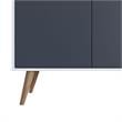 Manhattan Comfort Amber 1-Shelf Engineered Wood Accent Cabinet in White/Blue