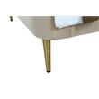 Manhattan Comfort Heather Modern Velvet/Foam Twin Bed in Taupe/Gold