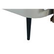 Manhattan Comfort Heather Modern Velvet/Foam Twin Bed in Cream/Black