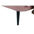 Manhattan Comfort Heather Modern Velvet/Foam Twin Bed in Blush Pink/Black
