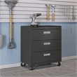 Manhattan Comfort Fortress Metal Mobile Garage Chest with Drawers in Charcoal