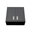 Manhattan Comfort Fortress Metal Floating Garage Cabinet in Charcoal