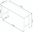 Manhattan Comfort Fortress MDP Wood/Metal Garage Table in Charcoal/Natural