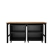 Manhattan Comfort Fortress 3-Piece Wood Garage Cabinet Set 1.0 in Charcoal