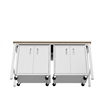 Manhattan Comfort Fortress 3-Piece Wood Garage Cabinet Set 1.0 in White
