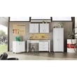 Manhattan Comfort Fortress 3-Piece Wood Garage Cabinet Set 1.0 in White