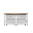 Manhattan Comfort Fortress 3-Piece Wood Garage Cabinet Set 4.0 in White