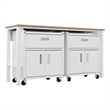 Manhattan Comfort Fortress 3-Piece Wood Garage Cabinet Set 4.0 in White