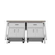 Manhattan Comfort Fortress 3-Piece Wood Garage Cabinet Set 4.0 in White