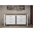 Manhattan Comfort Fortress 3-Piece Wood Garage Cabinet Set 5.0 in White