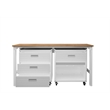 Manhattan Comfort Fortress 3-Piece Wood Garage Cabinet Set 5.0 in White