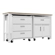 Manhattan Comfort Fortress 3-Piece Wood Garage Cabinet Set 5.0 in White