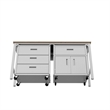 Manhattan Comfort Fortress 3-Piece Wood Garage Cabinet Set 5.0 in White