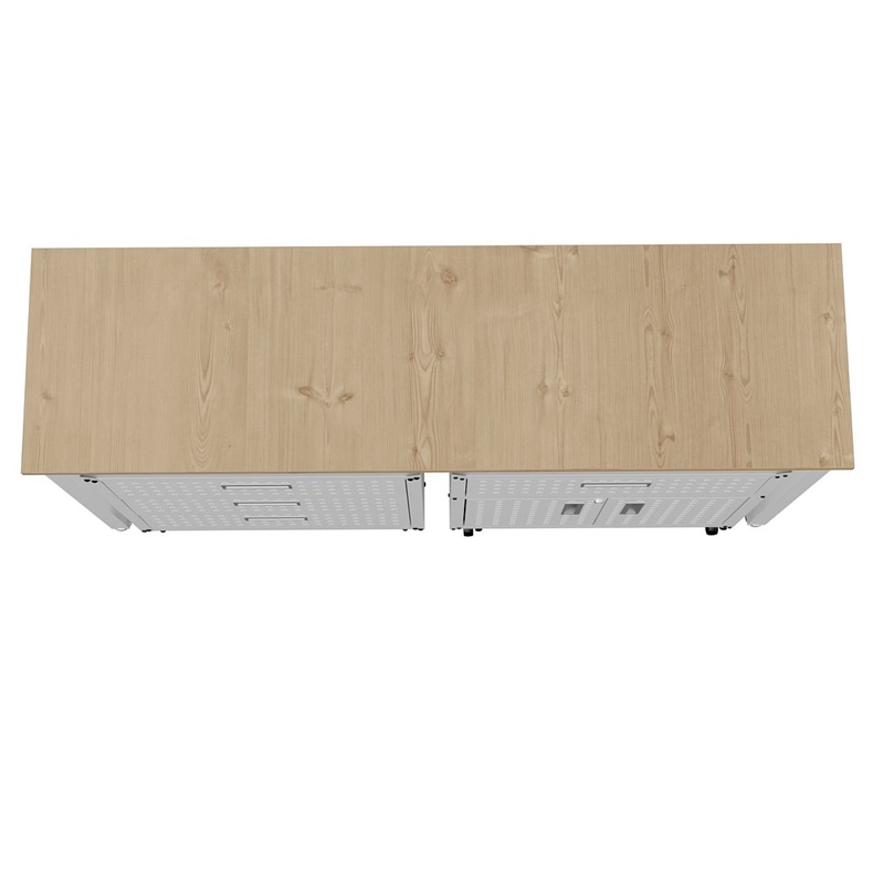 Manhattan Comfort Fortress 3-Piece Wood Garage Cabinet Set 5.0 in White