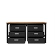 Manhattan Comfort Fortress 3-Piece Wood Garage Cabinet Set 6.0 in Charcoal