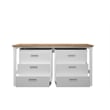 Manhattan Comfort Fortress 3-Piece Wood Garage Cabinet Set 6.0 in White