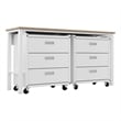 Manhattan Comfort Fortress 3-Piece Wood Garage Cabinet Set 6.0 in White