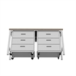 Manhattan Comfort Fortress 3-Piece Wood Garage Cabinet Set 6.0 in White