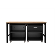 Manhattan Comfort Fortress 3-Piece Wood Garage Cabinet Set 2.0 in Charcoal