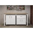 Manhattan Comfort Fortress 3-Piece Wood Garage Cabinet Set 2.0 in White