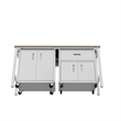 Manhattan Comfort Fortress 3-Piece Wood Garage Cabinet Set 2.0 in White