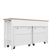 Manhattan Comfort Fortress 3-Piece Wood Garage Cabinet Set 2.0 in White