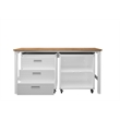 Manhattan Comfort Fortress 3-Piece Wood Garage Cabinet Set 3.0 in White