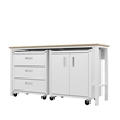 Manhattan Comfort Fortress 3-Piece Wood Garage Cabinet Set 3.0 in White