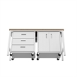 Manhattan Comfort Fortress 3-Piece Wood Garage Cabinet Set 3.0 in White