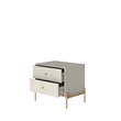 Manhattan Comfort Jasper Engineered Wood Nightstands in Off White (Set of 2)