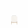 Manhattan Comfort Jasper 86.69 TV Stand with Steel Gold Legs in Off White Matte