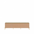 Manhattan Comfort Jasper 86.69 TV Stand with Steel Gold Legs in Oak Pro Touch