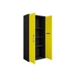 Manhattan Comfort Eiffel 3-Piece Engineered Wood Storage Garage Set in Yellow
