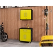 Manhattan Comfort Eiffel 2-Piece Engineered Wood Storage Garage Set in Yellow
