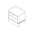 Manhattan Comfort Jasper Engineered Wood Nightstand in Off White