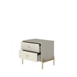Manhattan Comfort Jasper Engineered Wood Nightstand in Off White