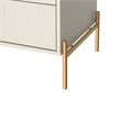 Manhattan Comfort Jasper Engineered Wood Nightstand in Off White