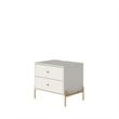 Manhattan Comfort Jasper Engineered Wood Nightstand in Off White