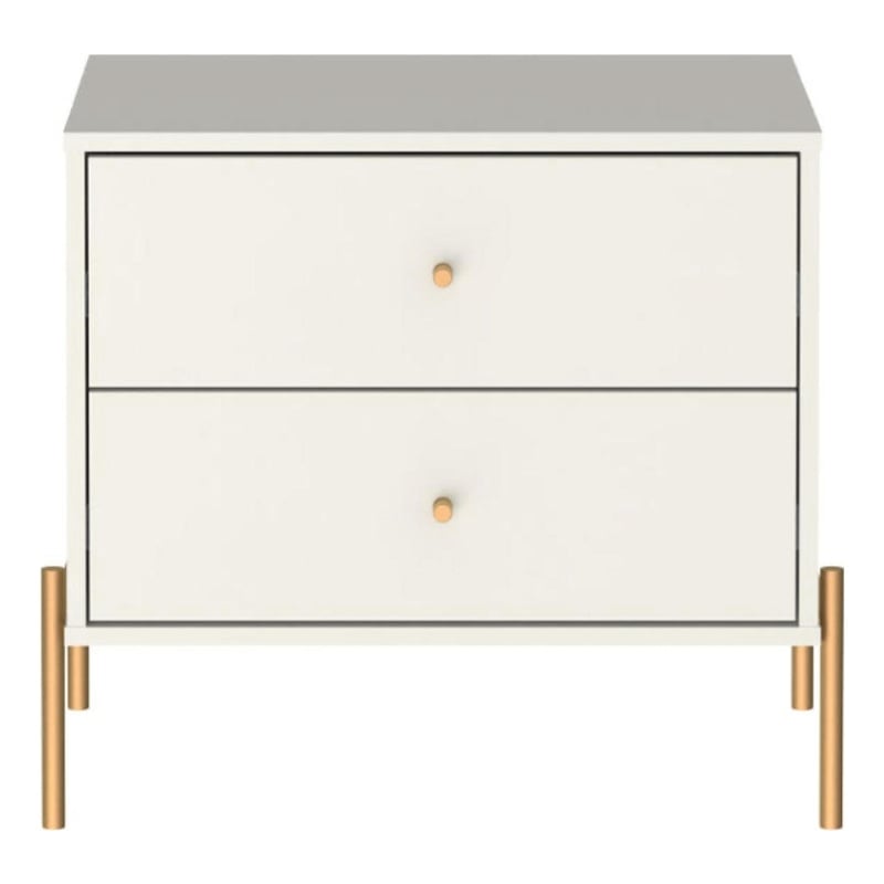 Manhattan Comfort Jasper Engineered Wood Nightstand in Off White