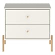 Manhattan Comfort Jasper Engineered Wood Nightstand in Off White