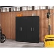 Manhattan Comfort Eiffel 2-Piece Engineered Wood Storage Cabinets in Black