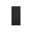 Manhattan Comfort Eiffel 2-Piece Engineered Wood Storage Cabinets in Black