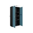Manhattan Comfort Eiffel 2-Piece Engineered Wood Storage Cabinets in Blue