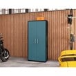 Manhattan Comfort Eiffel 2-Piece Engineered Wood Storage Cabinets in Blue