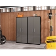Manhattan Comfort Eiffel 2-Piece Engineered Wood Storage Cabinets in Gray